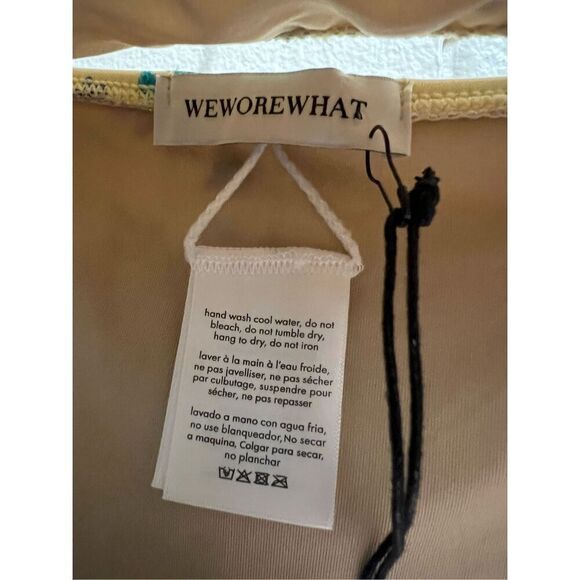 WeWoreWhat Golden Hour Floral High Rise Bikini Bottom Woman’s Size Medium NEW Ye - Picture 6 of 10